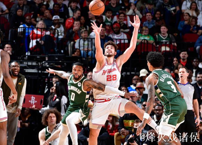 火箭七人得分上双狂胜灰熊 字母哥空砍38分雄鹿不敌公牛